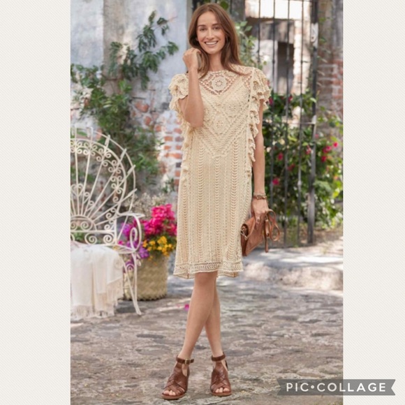 Sundance Dresses & Skirts - :Price Firm: NWT Sundance Crochet Me Beautiful Sundance Dress in Ivory
